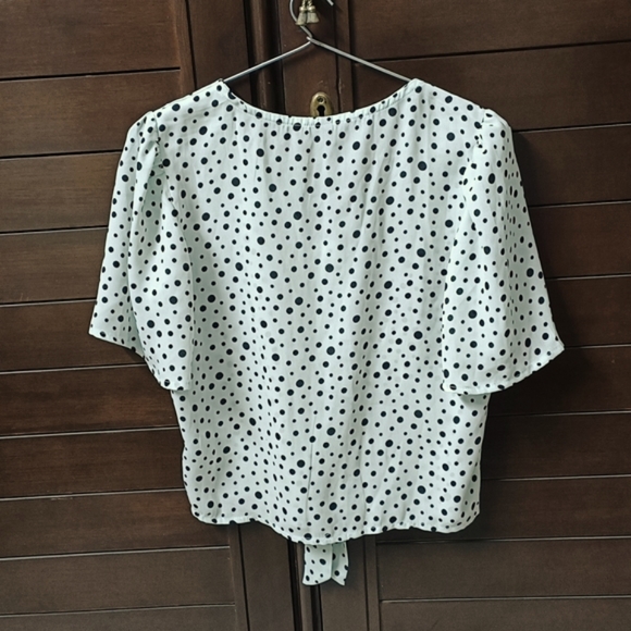 Rio Polka Dot Print V-Neck Flared Sleeve Top bust size upto 36 - Picture 2 of 7